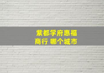 紫都学府惠福商行 哪个城市